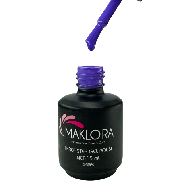 Maklora Three Step Kalıcı Oje Grape  No: 162 15 Ml,