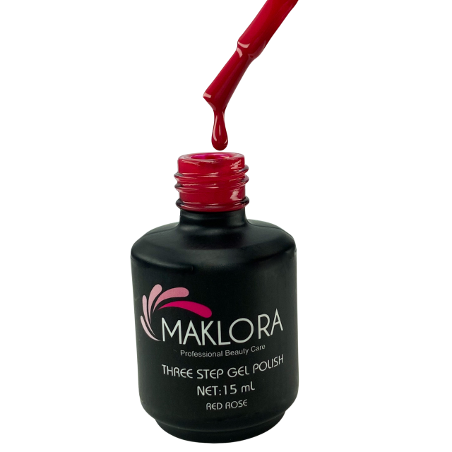 Maklora Three Step Kalıcı Oje Red Rose  No: 211 15 Ml,