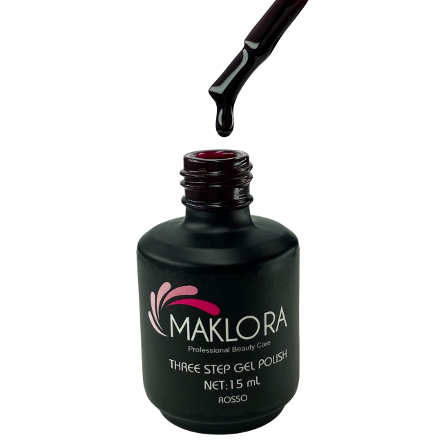 Maklora Three Step Kalıcı Oje Rosso no: 33 15 Ml,