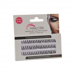 Maklora Natural Koyu Tekli Kirpik Kısa 80 Point/16