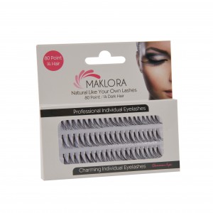 Maklora Natural Koyu Tekli Kirpik Orta 80 Point/16