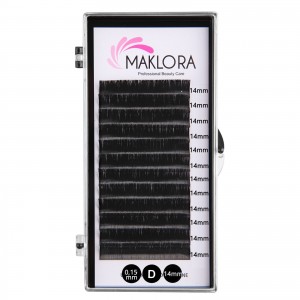 Maklora İpek Kirpik D Kıvrım 0.15 Kalınlık 14mm uzunluk 12 Sıra Maklora İpek Kirpik D Kıvrım 0.15 Kalınlık 14mm uzunluk 12 Sıra
